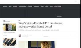
							         Ring's Video Doorbell Pro is a sleeker, more powerful home portal								  
							    