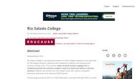 
							         Rio Salado College | EDUCAUSE								  
							    