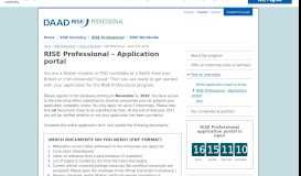 
							         RISE Germany – Application portal - DAAD								  
							    