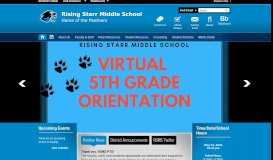 
							         Rising Starr Middle School / Homepage								  
							    