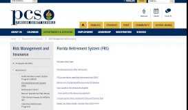 
							         Risk Management and Insurance / Florida Retirement System (FRS)								  
							    
