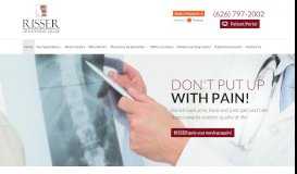 
							         RISSER Orthopaedic Group: Spine Surgery, Joint Replacement ...								  
							    