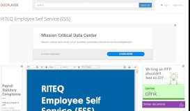
							         RITEQ Employee Self Service (ESS) - PDF - docplayer.net								  
							    