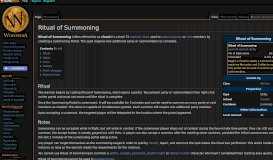 
							         Ritual of Summoning - Wowpedia - Your wiki guide to the World of ...								  
							    