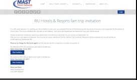 
							         RIU Hotels & Resorts fam trip invitation - MAST Travel Network ...								  
							    