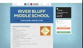 
							         River Bluff Middle School | Smore Newsletters for Business								  
							    