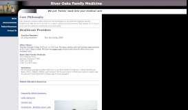 
							         River Oaks Family Medicine								  
							    