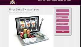 
							         River slots sweepstakes - river slot games - Vegas-X								  
							    