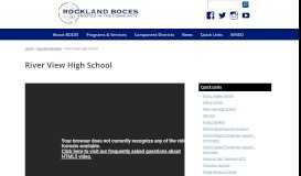 
							         River View High School | Rockland BOCES								  
							    