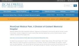 
							         RiverCrest Medical Park - Caldwell Memorial Hospital								  
							    