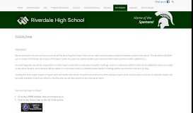 
							         Riverdale High School > For Parents > FUSION Portal								  
							    