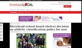 
							         Riverhead school board shelves decision on athletic classification ...								  
							    