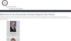 
							         Riverside County Property Tax Portal								  
							    