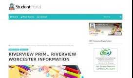 
							         RIVERVIEW PRIM., RIVERVIEW WORCESTER ... - Student Portal								  
							    