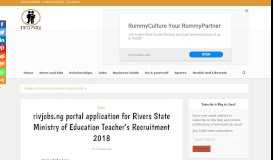 
							         rivjobs.ng portal application for Rivers State Ministry of Education ...								  
							    