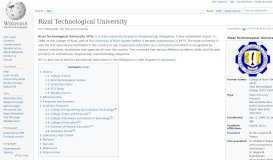 
							         Rizal Technological University - Wikipedia								  
							    