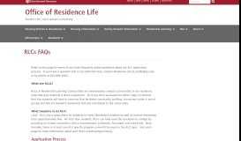 
							         RLCs FAQs | Office of Residence Life | Saint Joseph's University								  
							    