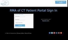
							         RMACT Patient Portal: Sign In								  
							    