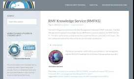 
							         RMF Knowledge Service - RMF for DoD IT								  
							    