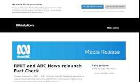 
							         RMIT and ABC News relaunch Fact Check - ABC Television								  
							    
