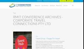 
							         RMIT Conference Archives - Corporate Travel Connections Pty Ltd								  
							    