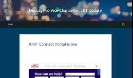 
							         RMIT Connect Portal is live – Deputy Pro Vice-Chancellor, L&T Update								  
							    