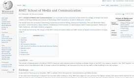 
							         RMIT School of Media and Communication - Wikipedia								  
							    