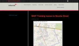 
							         RMIT Training moves to Bourke Street - Informit								  
							    