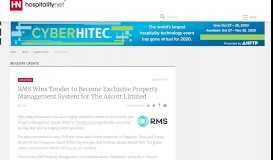 
							         RMS Wins Tender to Become Exclusive Property Management System ...								  
							    