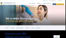 
							         RN to BSN to MSN Online - Programs for RNs | Chamberlain								  
							    