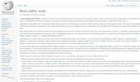 
							         Road safety audit - Wikipedia								  
							    