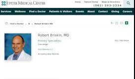 
							         Robert Briskin MD | Physician Directory - Jupiter Medical Center								  
							    