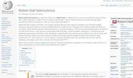 
							         Robert Half International - Wikipedia								  
							    