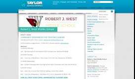 
							         Robert J. West Middle School - Taylor School District								  
							    