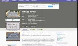 
							         Robert L Borden (1914-2005) - Find A Grave Memorial								  
							    