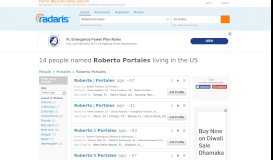 
							         Roberto Portales - Address, Phone Number, Public Records | Radaris								  
							    