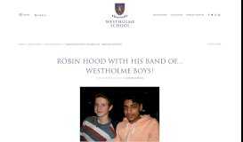 
							         Robin Hood with his band of... Westholme Boys! - Westholme School								  
							    
