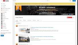 
							         Robin Sharma - YouTube								  
							    