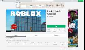 
							         Roblox Login Account - Roblox								  
							    