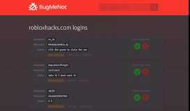 
							         robloxhacks.com passwords - BugMeNot								  
							    