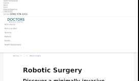 
							         Robotic Assisted Surgery | Da Vinci Surgery | Modesto, CA								  
							    