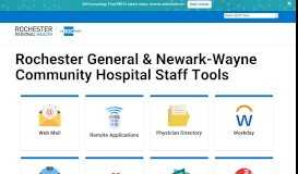 
							         Rochester General & Newark-Wayne Community Hospital Staff Tools								  
							    