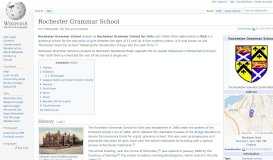 
							         Rochester Grammar School - Wikipedia								  
							    