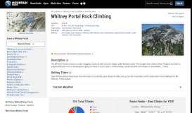 
							         Rock Climbing in Whitney Portal, Sierra Eastside - Mountain Project								  
							    