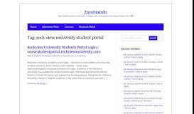 
							         rock view university student portal Archives - Zambiainfo								  
							    