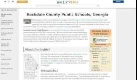 
							         Rockdale County Public Schools, Georgia - Ballotpedia								  
							    