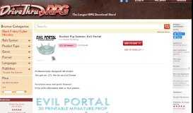 
							         Rocket Pig Games: Evil Portal - DriveThruRPG								  
							    