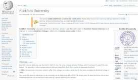 
							         Rockford University - Wikipedia								  
							    
