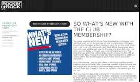 
							         Rockin' at the Rock — Club Membership // What's New								  
							    