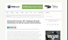 
							         Rockland County, NY, Deploys Sewall GeoPower to Serve Local ...								  
							    